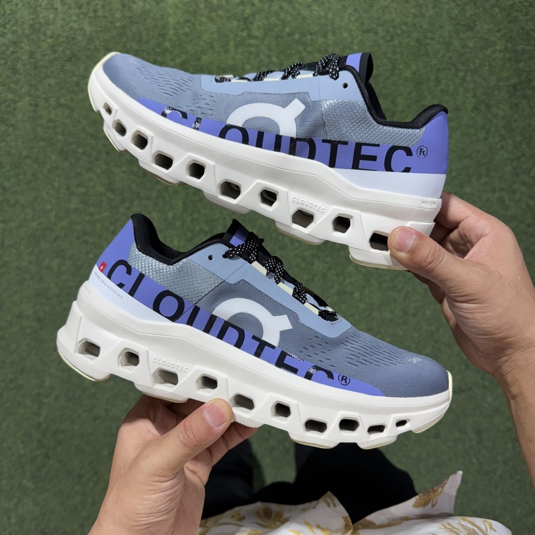 On Cloudmonster sports comfortable fashion trendy technology style fabric low top carbon plate long running running shoes