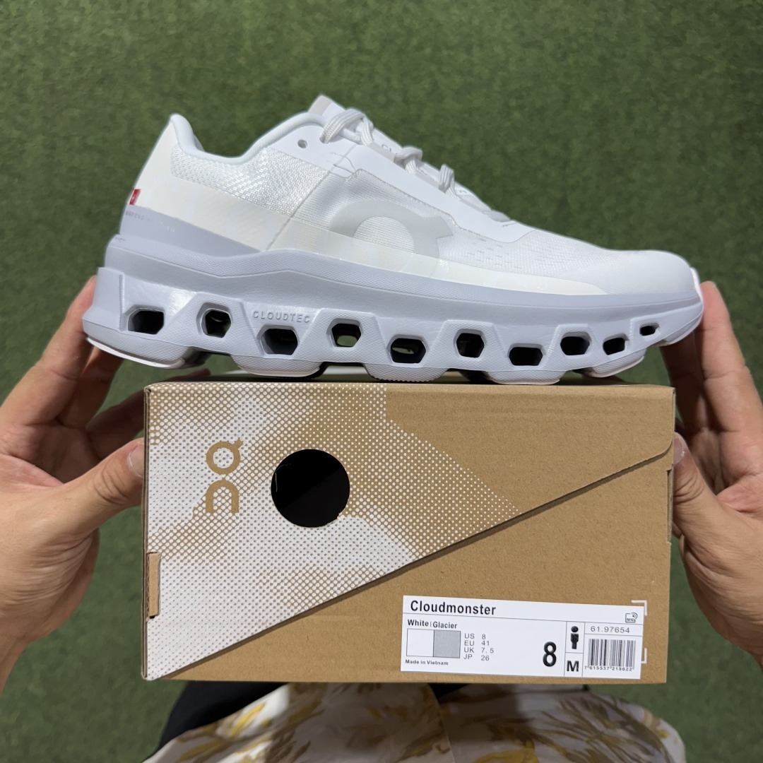 On Cloudmonster sports comfortable fashion trendy technology style fabric low top carbon plate long running running shoes - Image 7