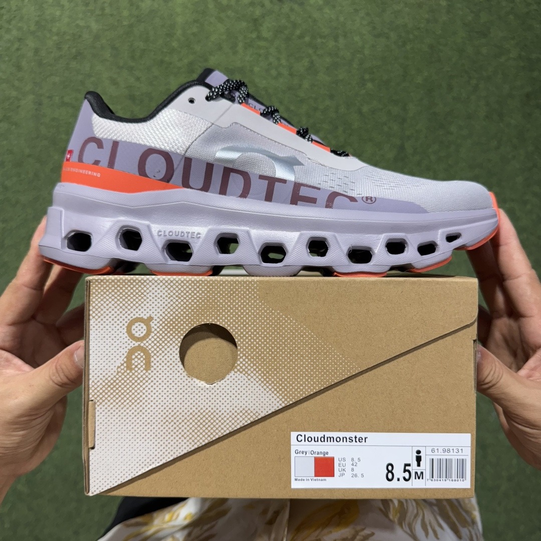 On Cloudmonster sports comfortable fashion trendy technology style fabric low top carbon plate long running running shoes - Image 6