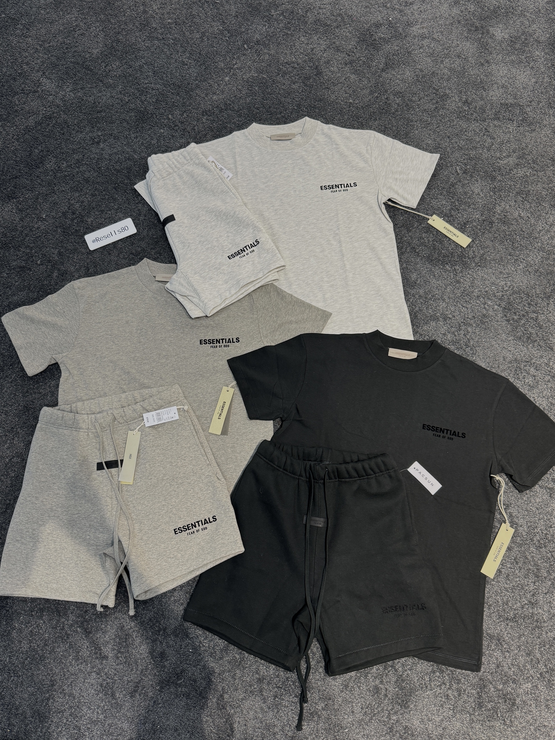 Essentials 22SS – 2022 Front-and-Back Flocked Sporty-Casual Set
