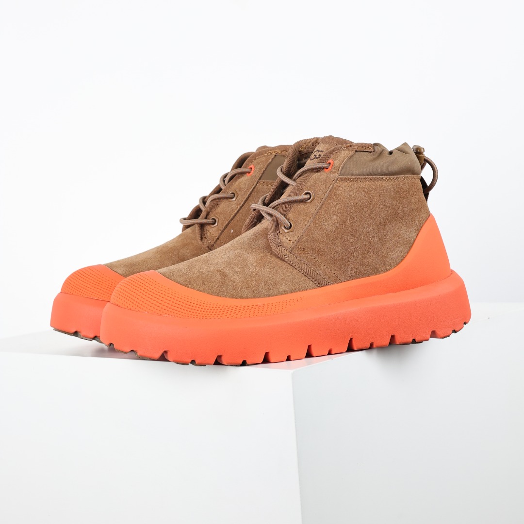 UGG Neumel Weather Hybrid chestnut orange bottom outdoor lace-up booties 1143991-CHOR