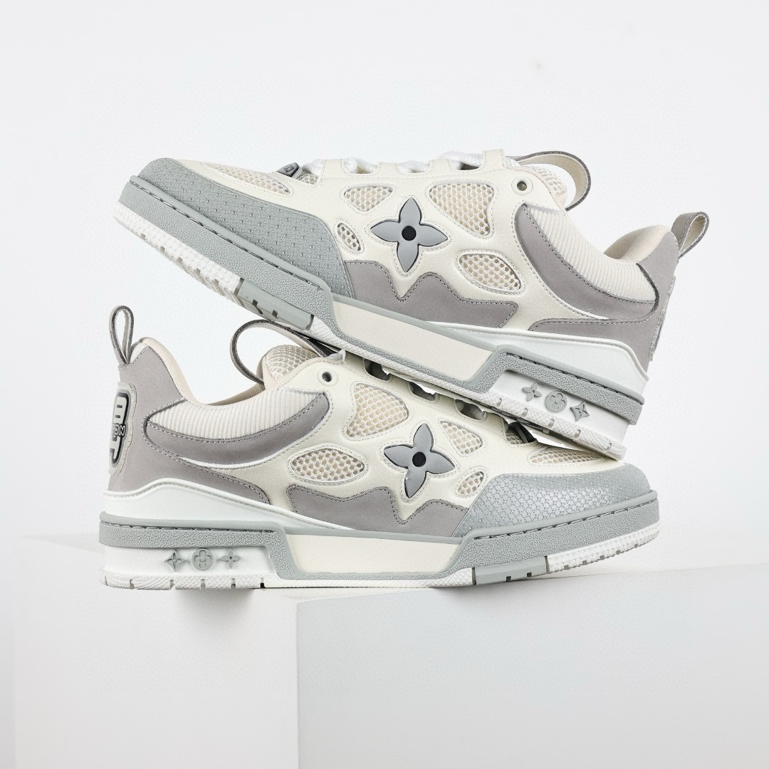 LV Skate white gray mesh 1ACEI7