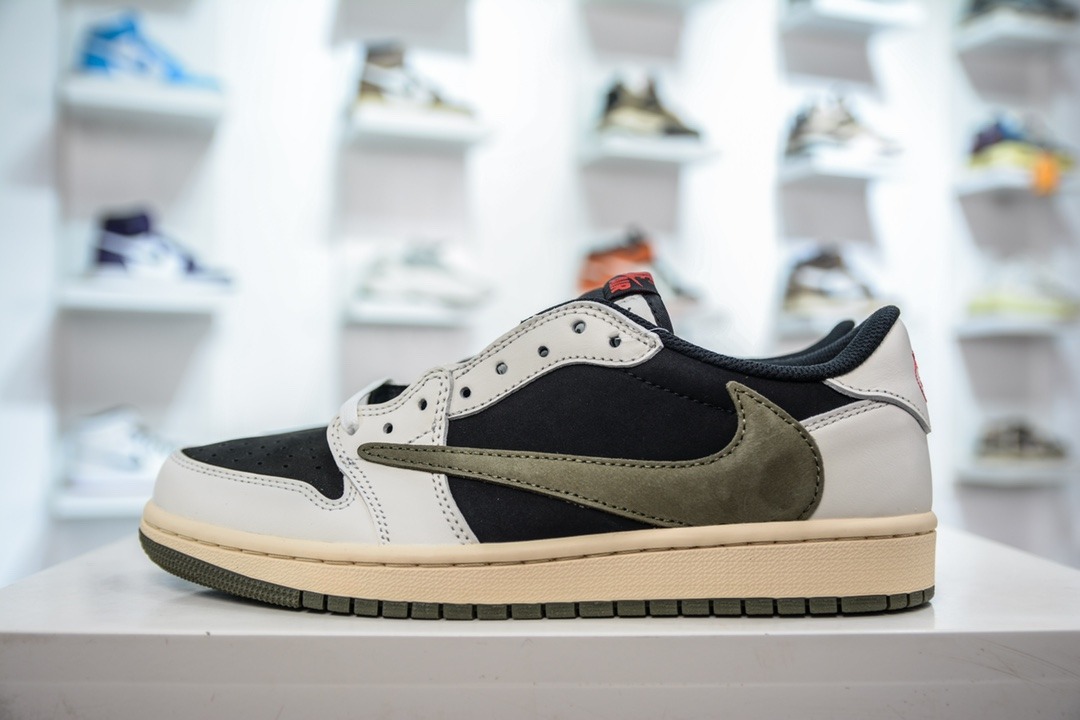 Travis Scott Air Jordan 1 Low OG Olive Green Reverse DM7866-200