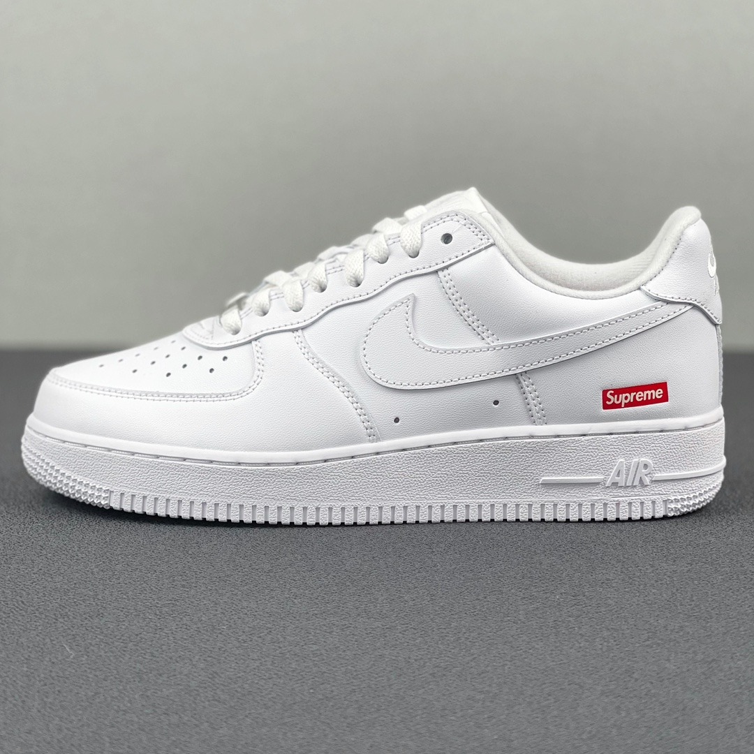 Nike Air Force 1 Low × Supreme pure white cu9225‑100