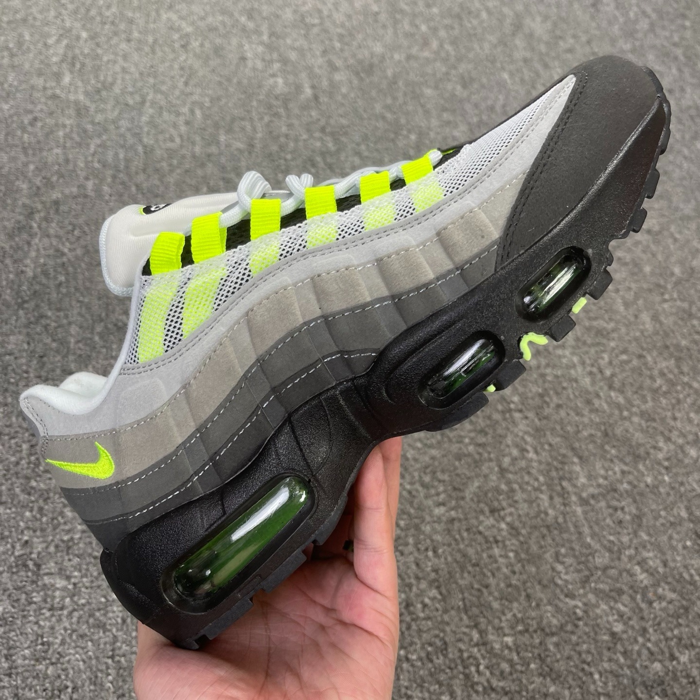 Nike Air Max 95 Neon fluorescent green yuan gray black electric light green D2F0650032