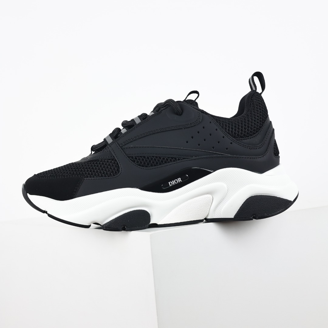 Dior B22 Sneaker black and white colorblock daddy shoes 3SN231ZNG ‑h968